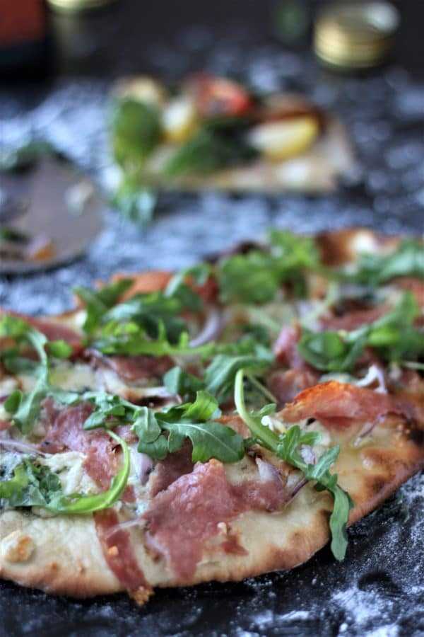 Beer Pizza Crust Salami and Blue Cheese