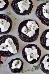 Roasted Beets with Beer Glaze and Goat Cheese
