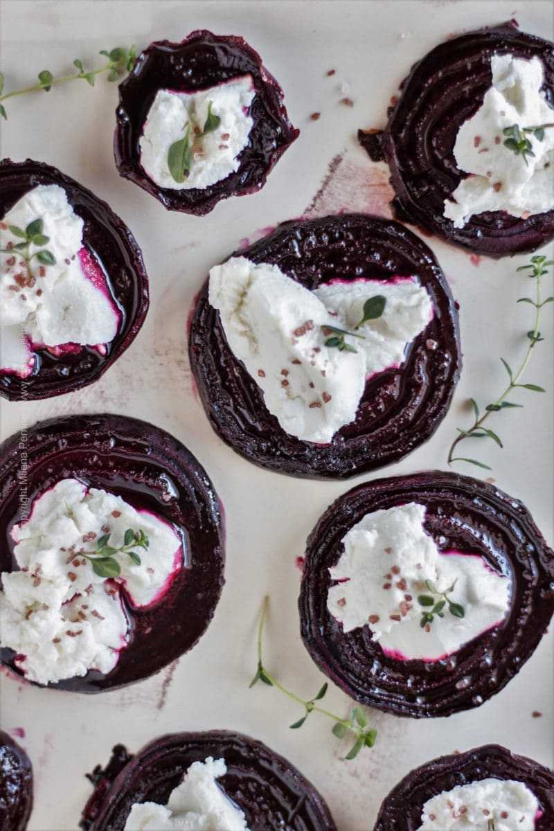 Beer Glazed Roasted Red Beets with Goat Cheese Platter 2