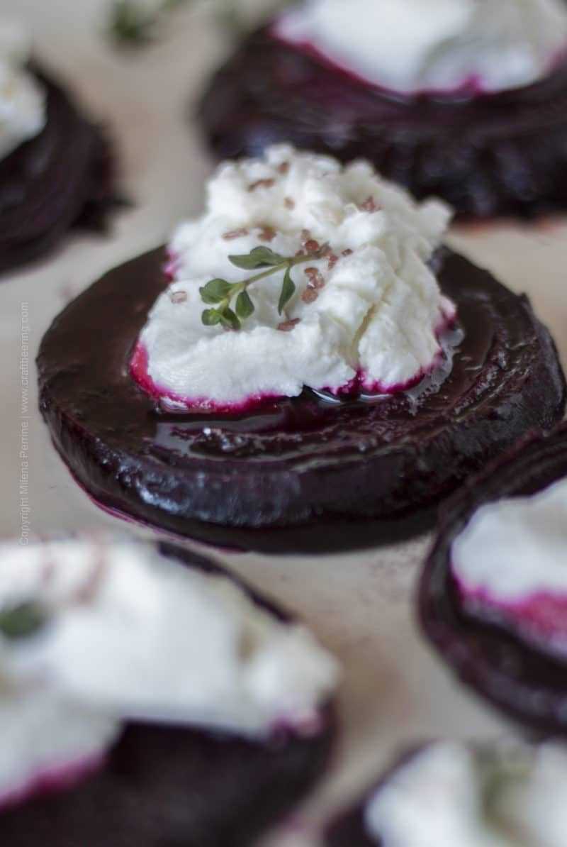 Beer Glazed Roasted Beets with Goat Cheese Single