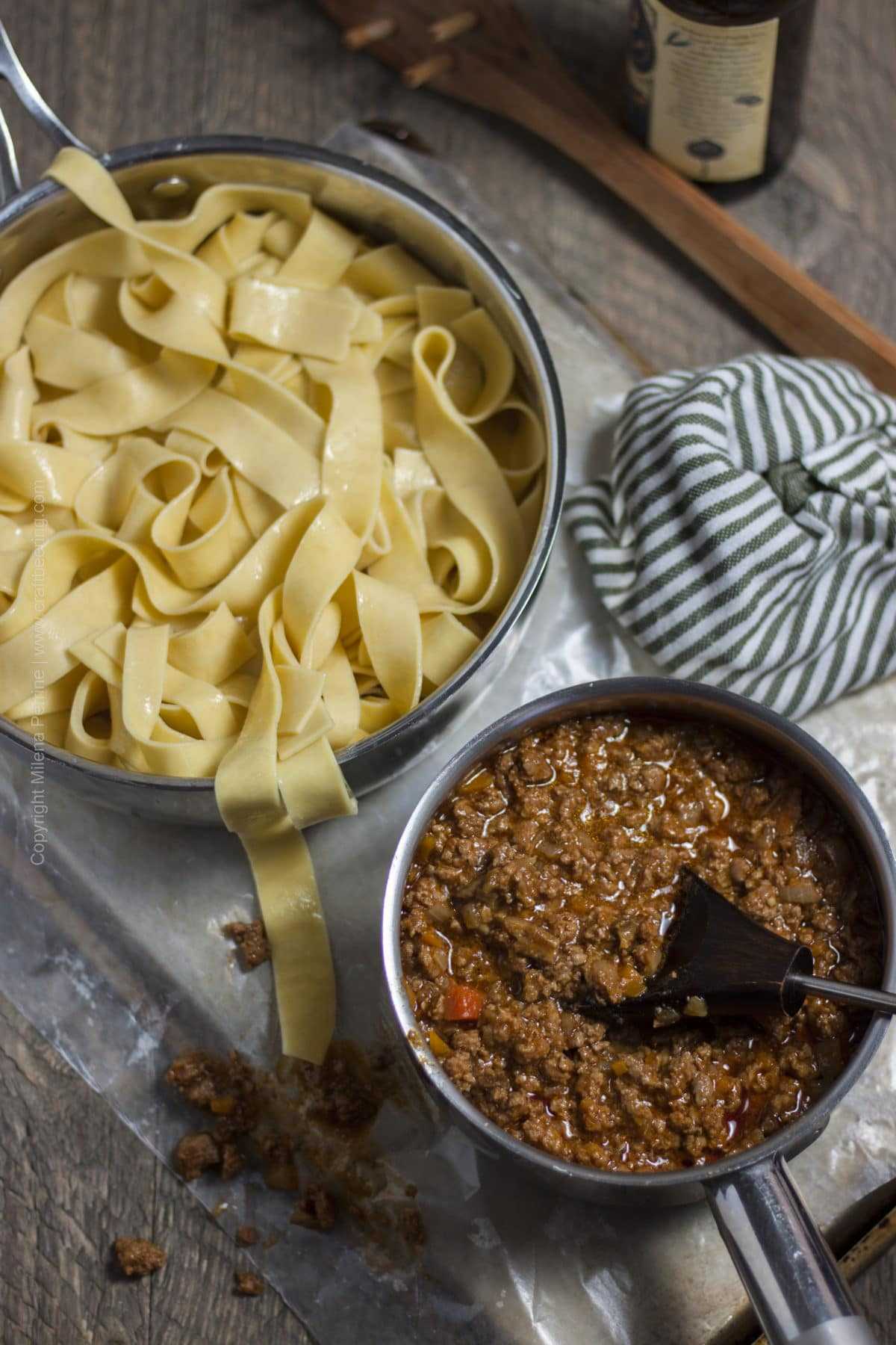 Ale Lamb Bolognese with Parapdelle