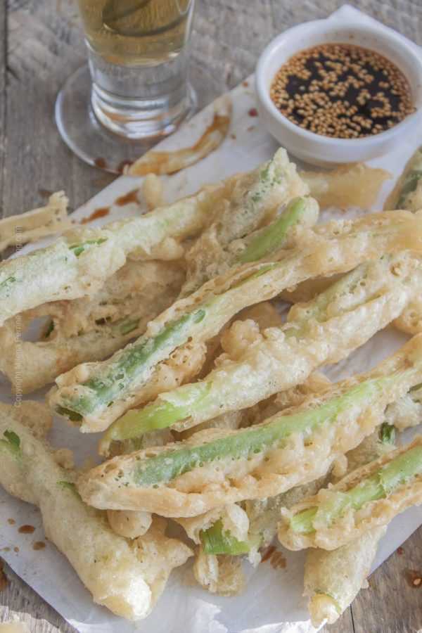 Tempura Green Onions with Maibock and Sesame Oil Batter