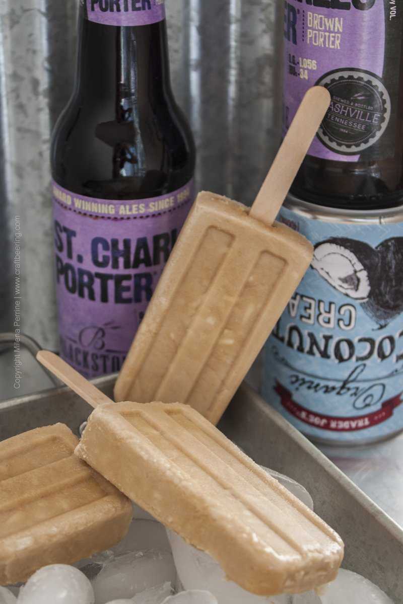 Porter Coconut Beersicles with St.Charles Brown Porter