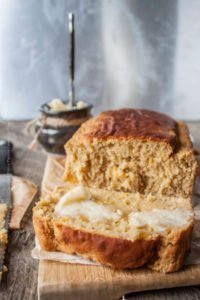 Peach Ale Breakfast Loaf with Honey Butter