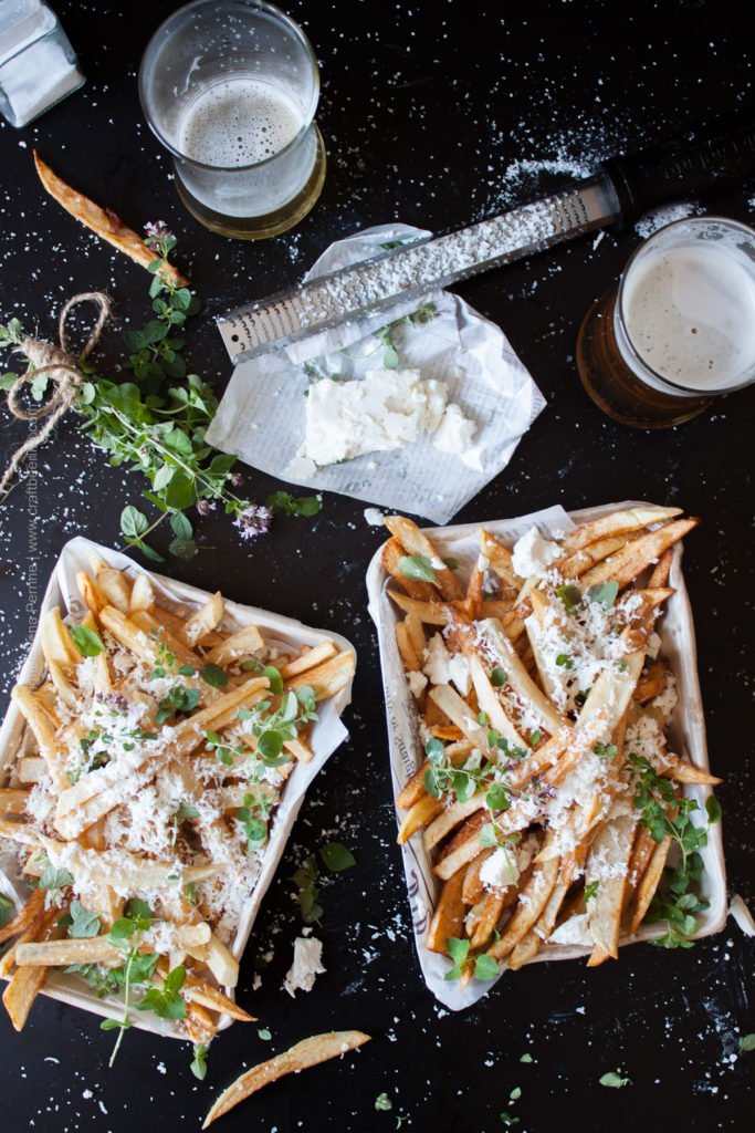 Hand Cut Fries with Feta and Oregano