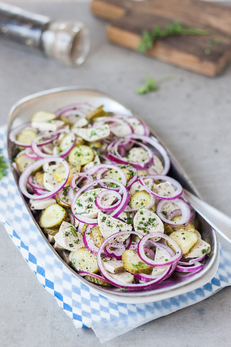 Sausage Salad (Bavarian Wurstsalat) Authentic Recipe