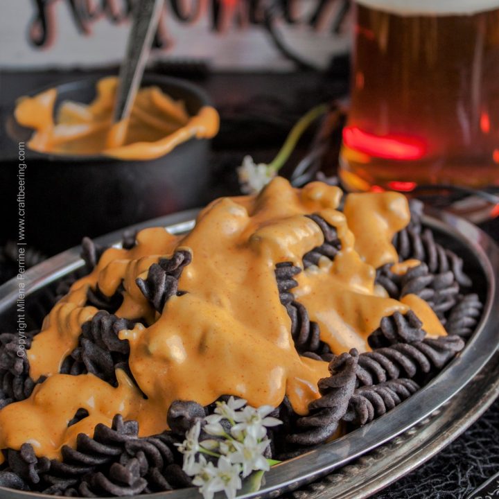 Halloween Pumpkin Ale Mac and Cheese. The colors!!!!