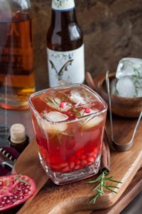 Bourbon, Pale Ale & Pomegranate Cocktail