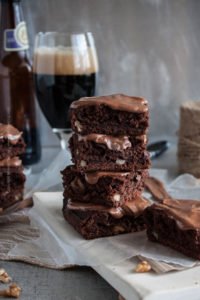 Stout Brownies with Walnuts