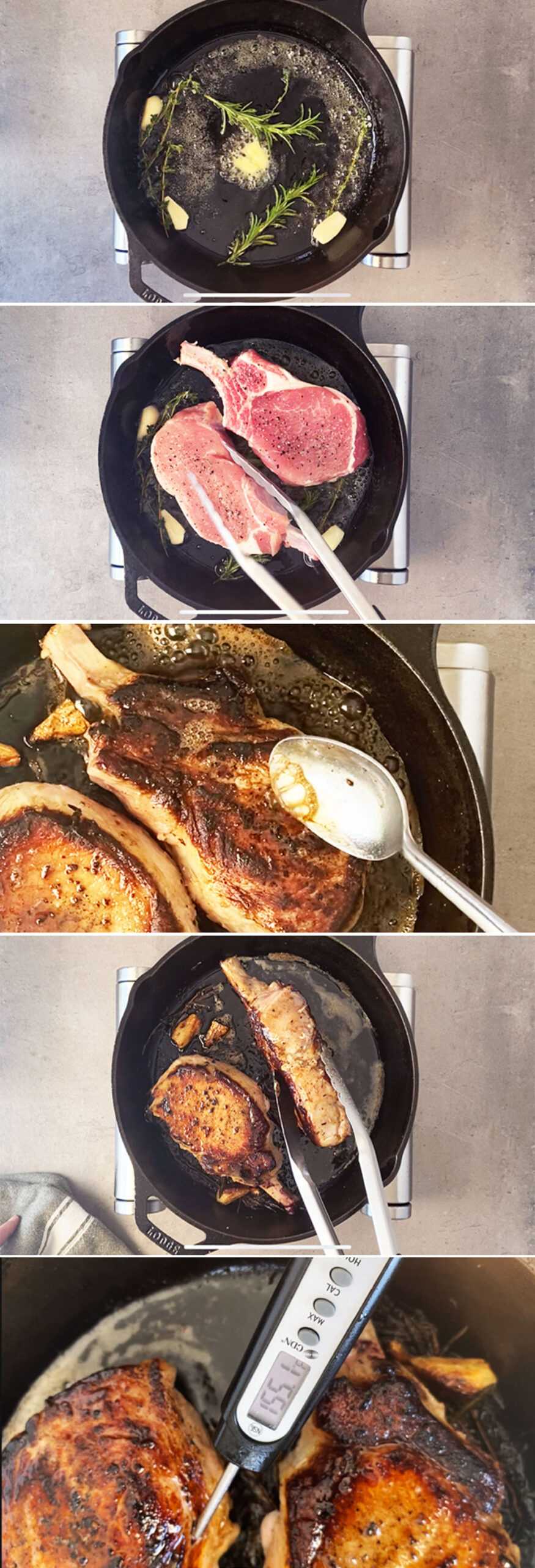 How to make pork chops in a cast iron skillet 0 step by step images. 
