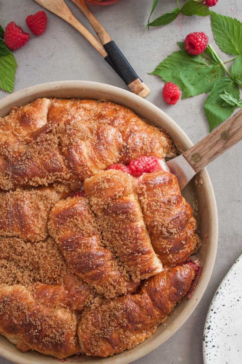 Croissant French toast casserole.