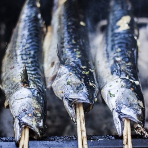 Steckerlfisch aka grilled fish on a stick is a well loved Bavarian beer garden specialty. It is also an Oktoberfest dish.