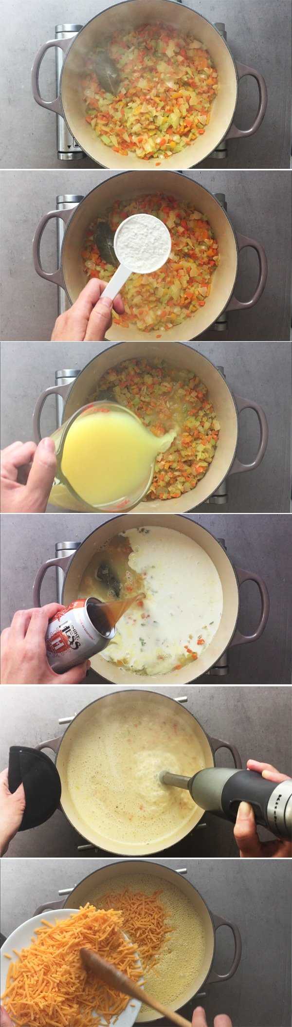 How to Make Beer Cheese Soup - Step by Step Process