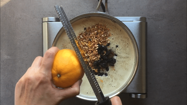 Add fresh orange zest