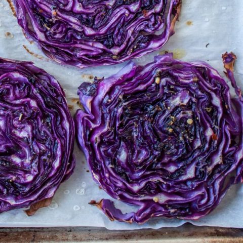 Roasted cabbage steaks