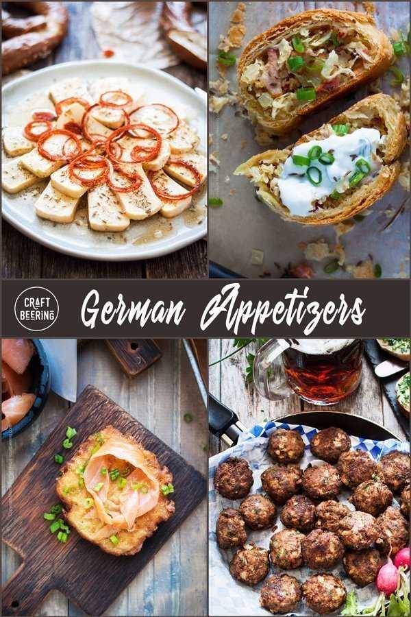 German appetizers collage