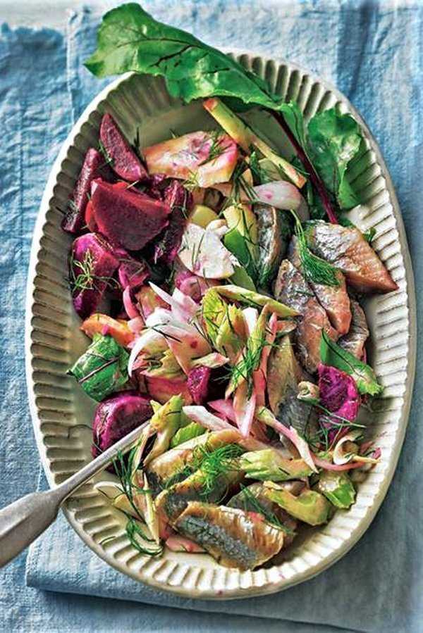 Herring salad with red beets