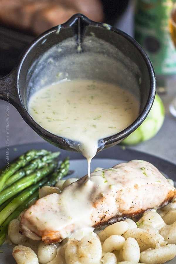 Gose butter sauce for salmon - gose beurre blanc