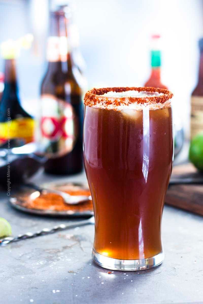 Michelada Mexican beer cocktail