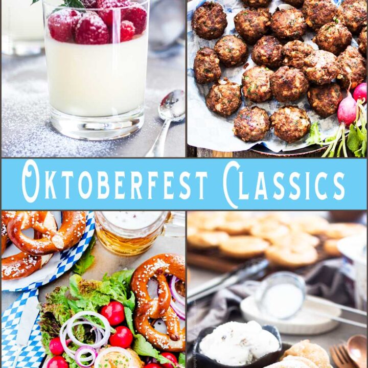 Oktoberfest Food Ideas - collection of classic recipes - from Obatzda through Bavarian cream