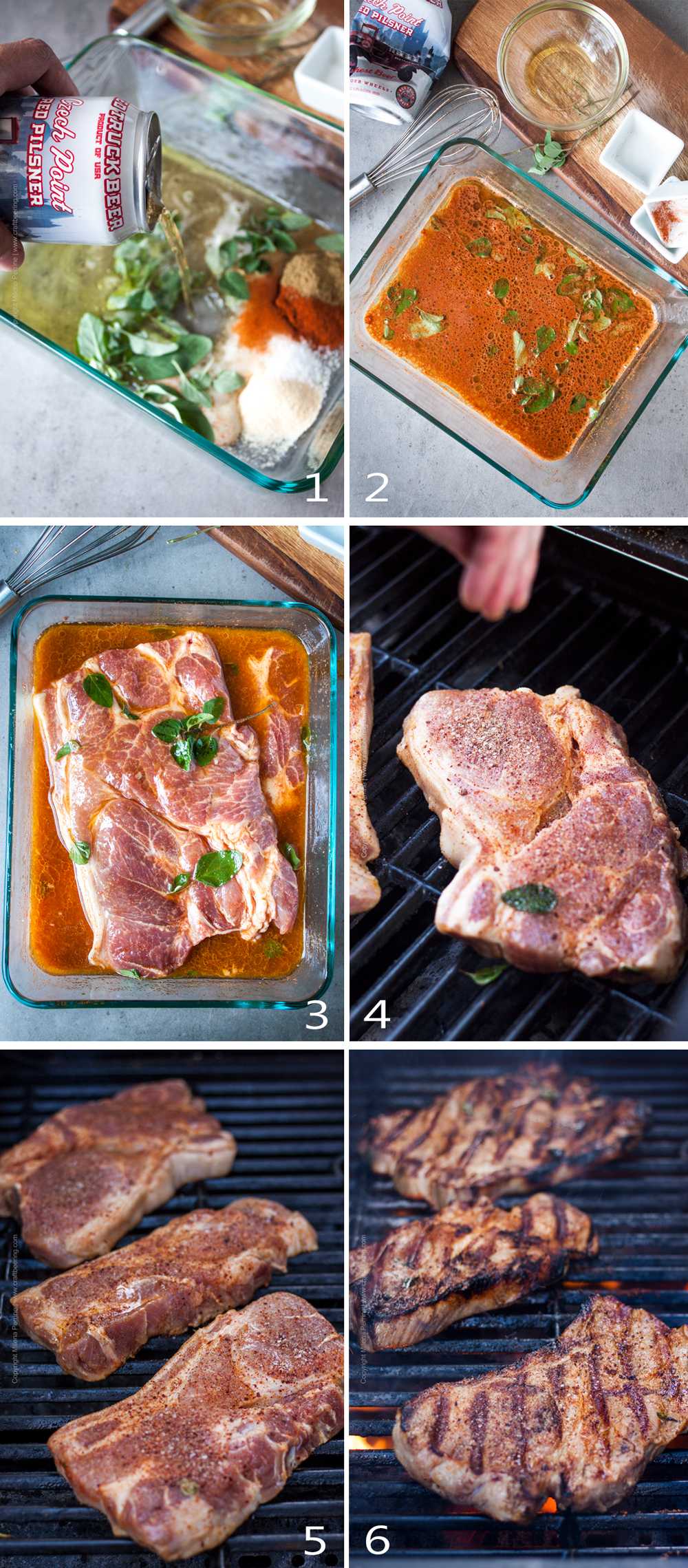 Jak przyrządzić stek z łopatki wieprzowej na grillu - zdjęcia technologiczne.