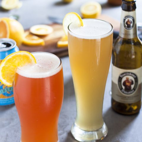 Summer shandy with wheat beer.