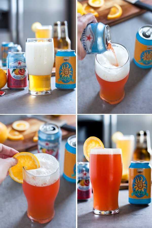 Step by step pictures - mix a summer shandy