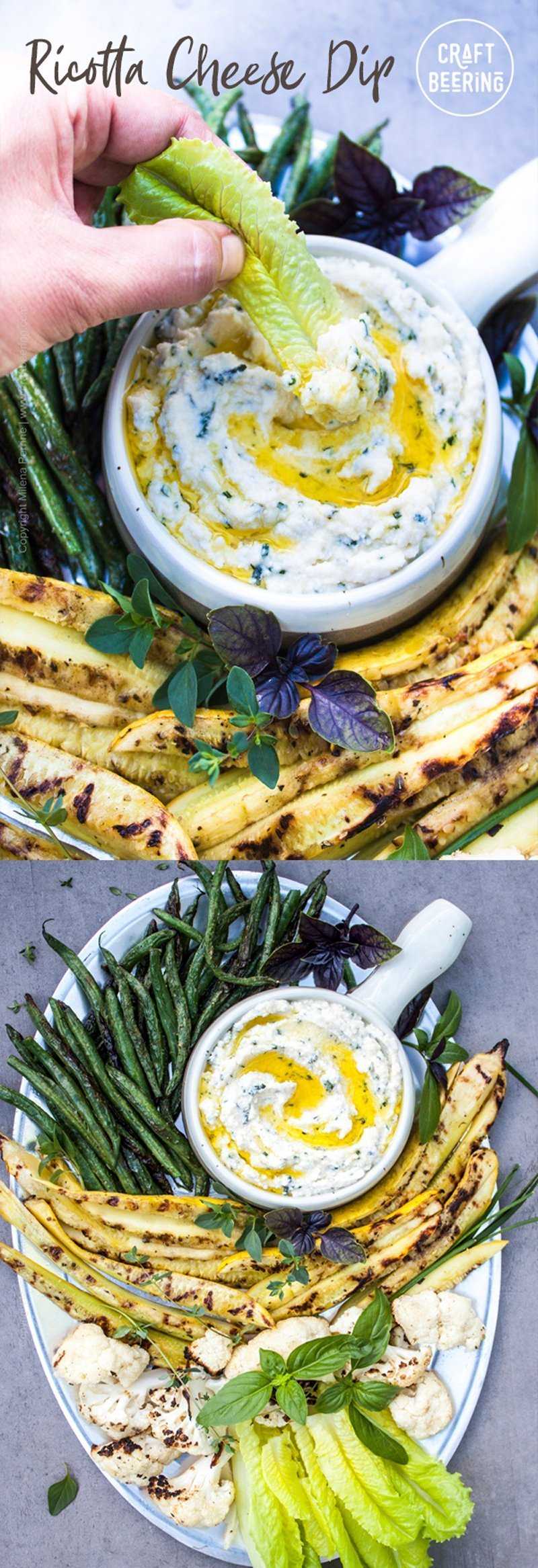 Ricotta dip is great for veggies.