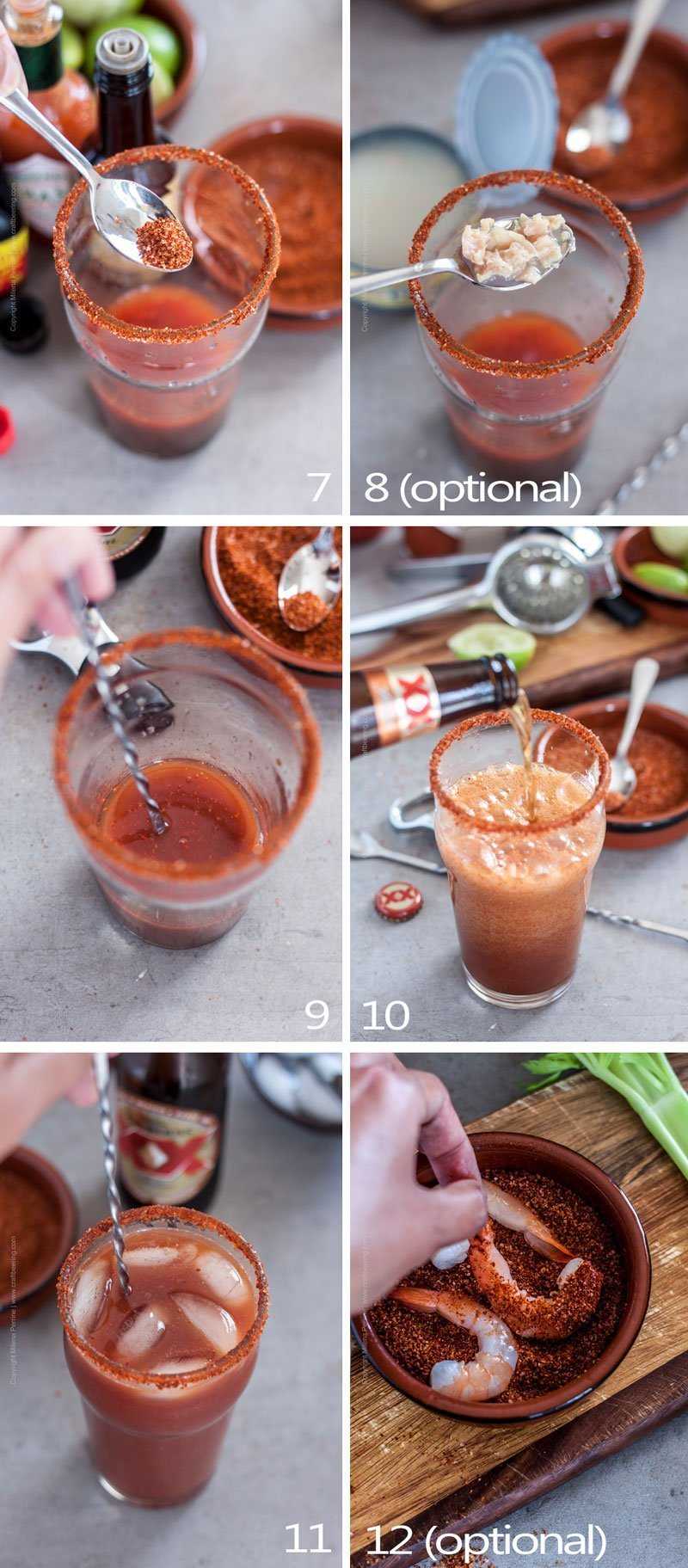 How to make clamato beer cocktail - step by step 2