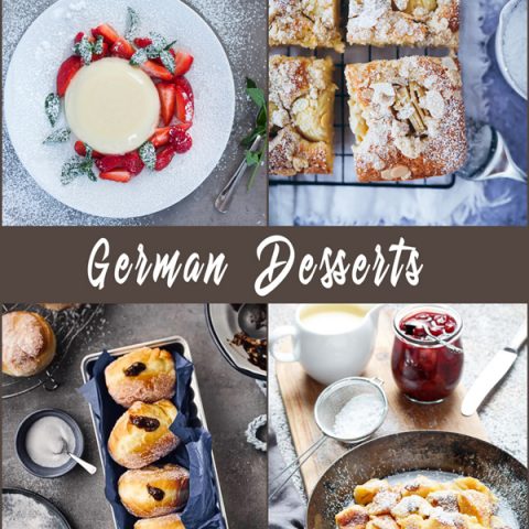 German desserts - an image grid showign four very popular ones.
