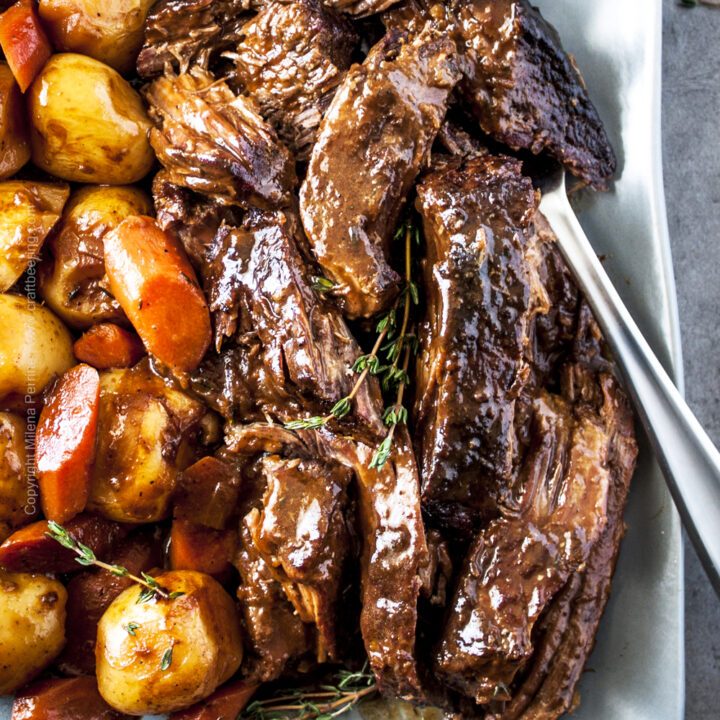 Tender Beer Pot Roast (in Dutch Oven, Braised with Porter Ale)