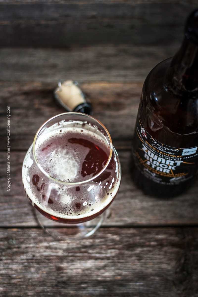 A Rare Beer Club beer gift subscription brew, poured in a glass and viewed from above.