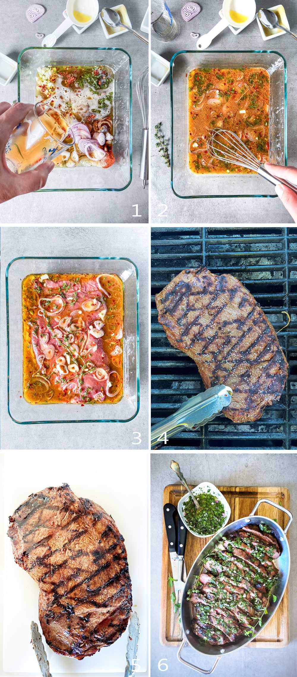 How to make a flavorful beer marinade for grilled steak cuts such as flank, flat iron, sirloin, skirt steak, 