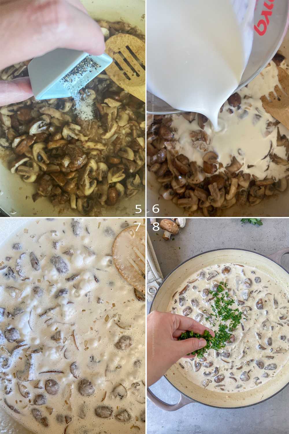 Steps to make creamy mushroom stew - part 2