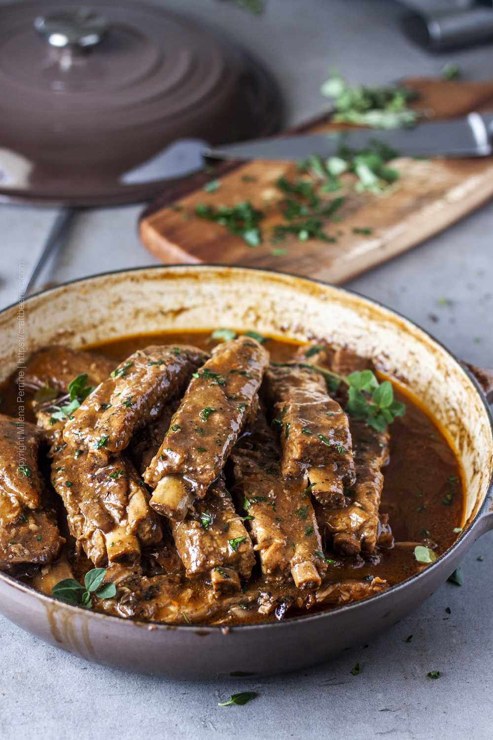 Braised pork spare ribs with beer