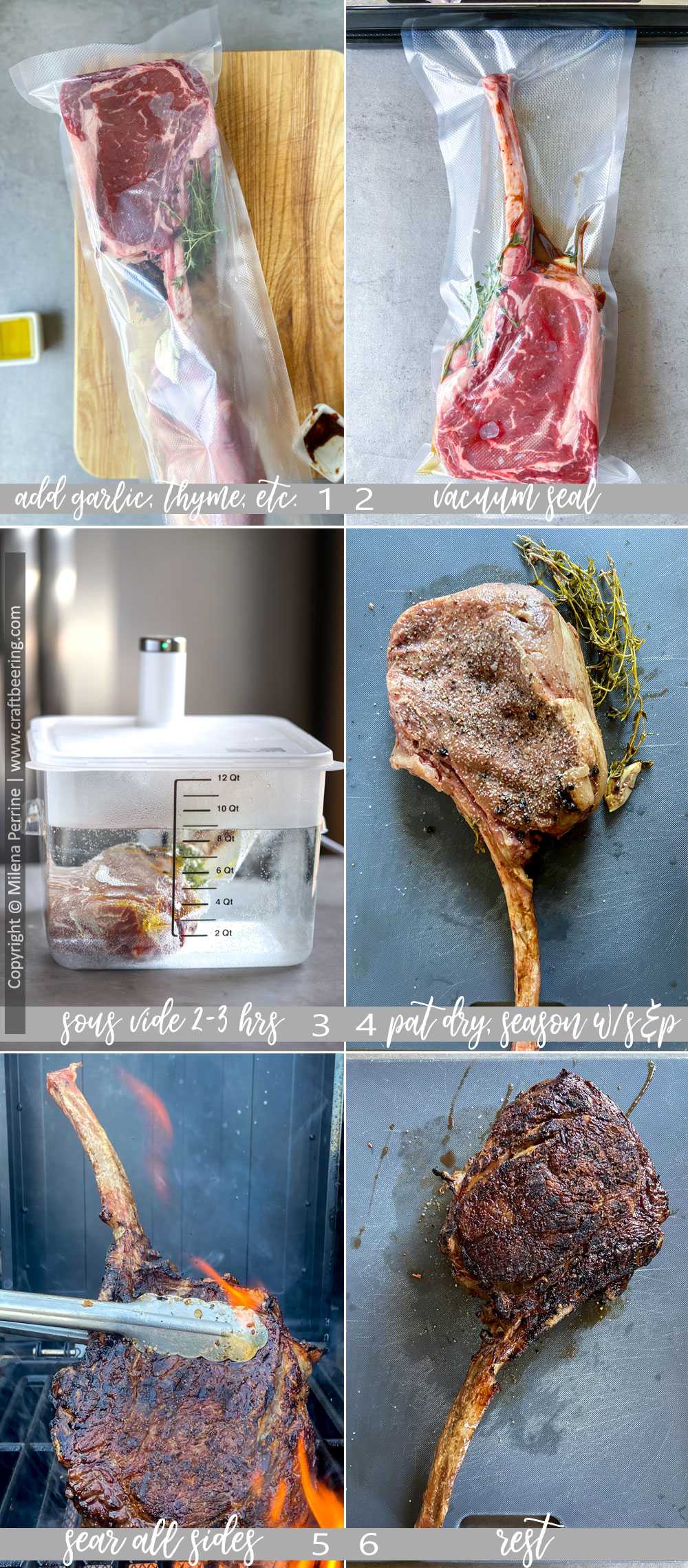 How to sous vide Tomahawk steak - step by step. 