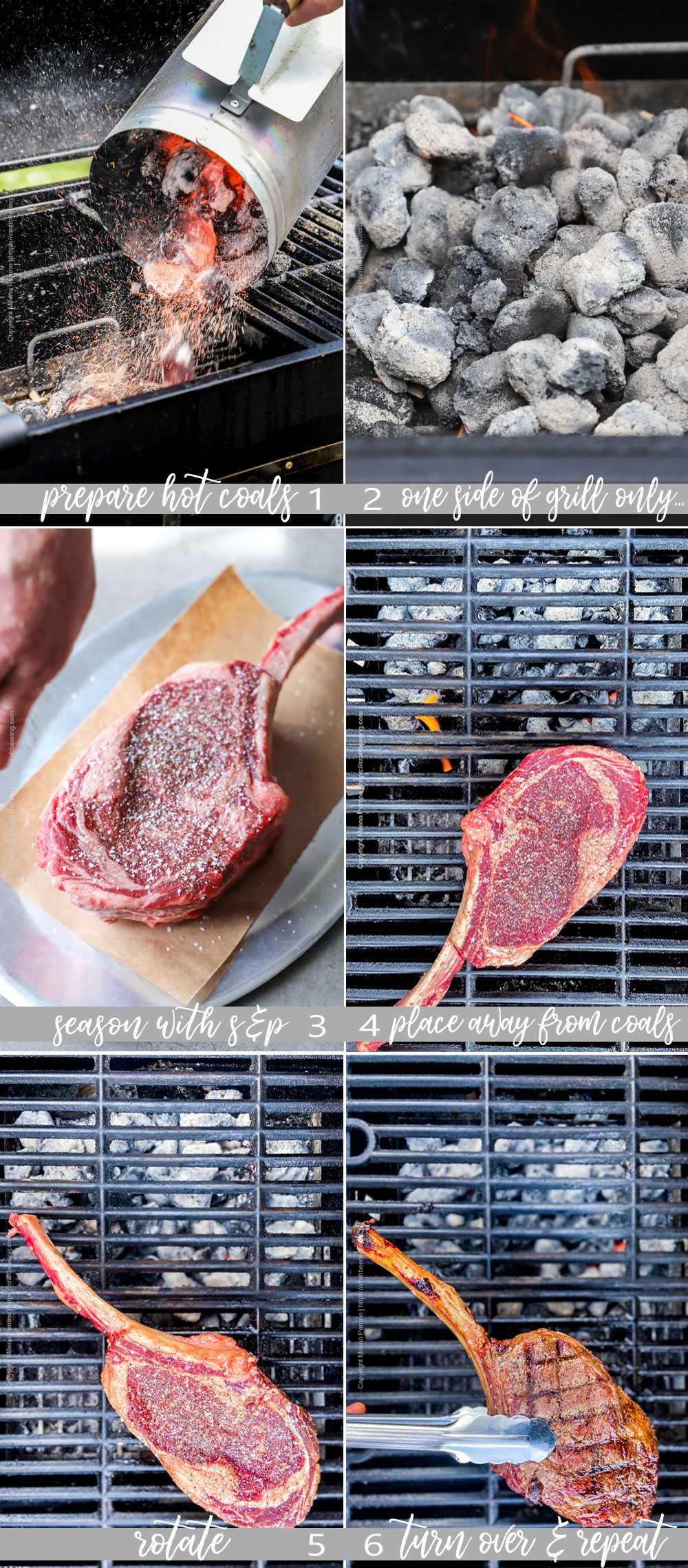 How to cook a perfect Tomahawk ribeye on the grill. Charcoal indirect grilling.