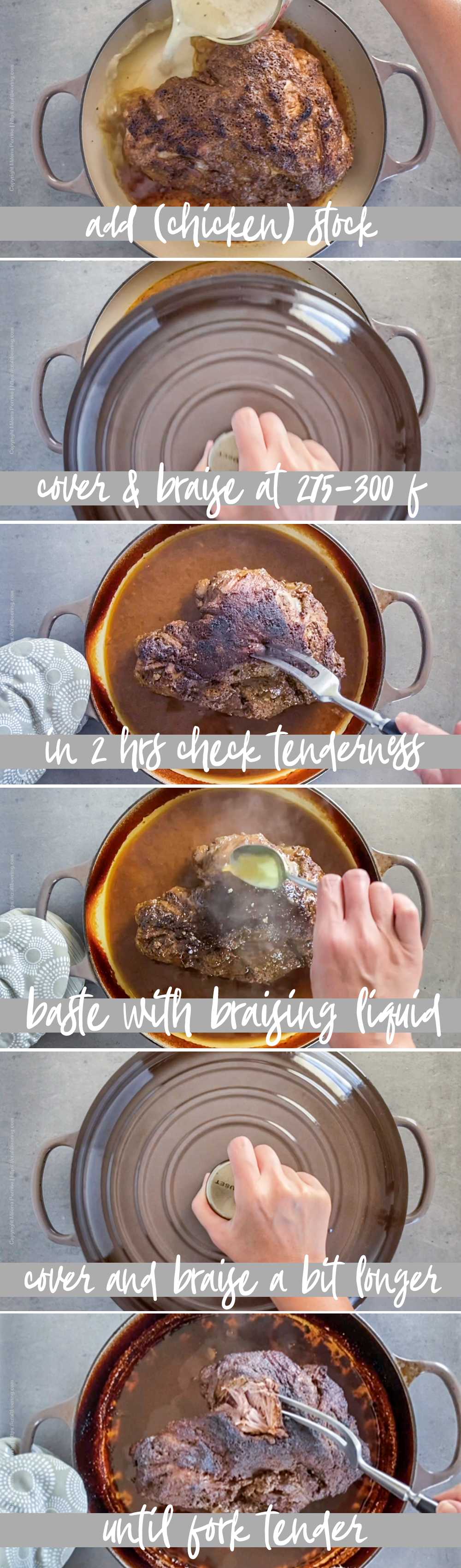 How to braise lamb leg (boneless or bone-in) step by step pictures. 