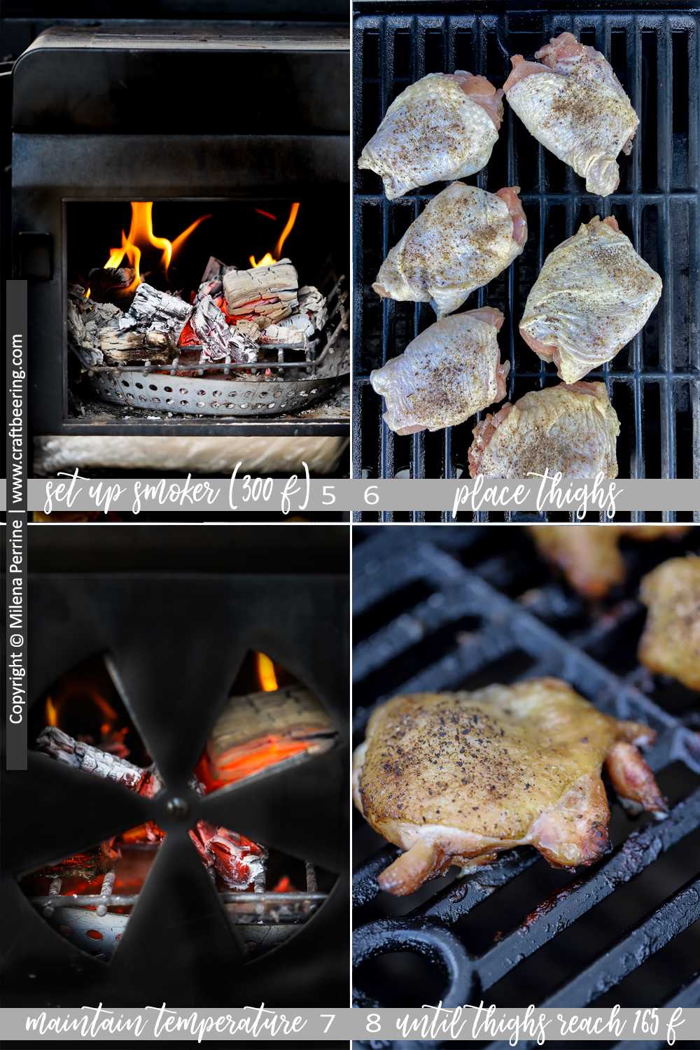 How to smoke chicken thighs - steps