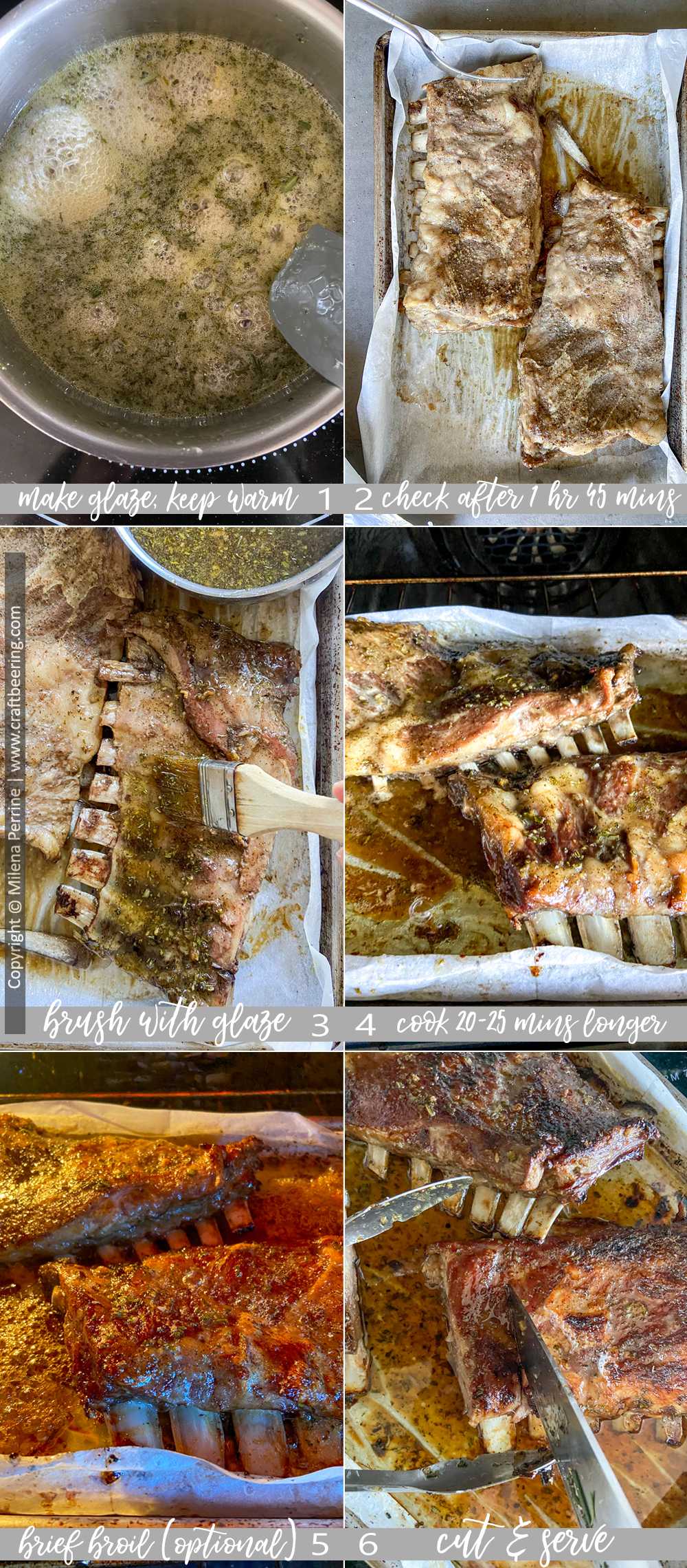 How to cook lamb ribs on the oven - workflow
