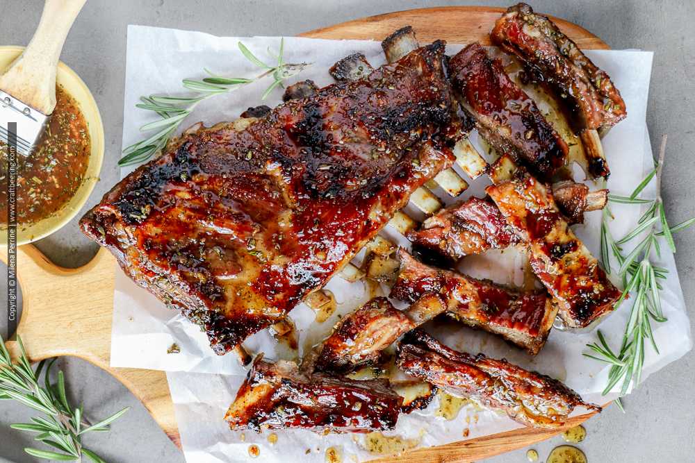 Denver style lamb ribs cooked in oven and finished on grill.