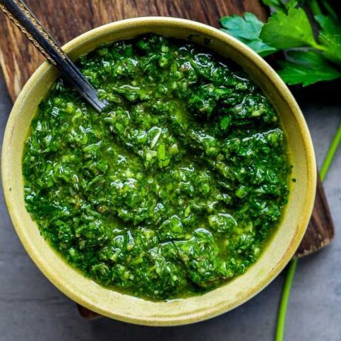 French parsley sauce persillade.