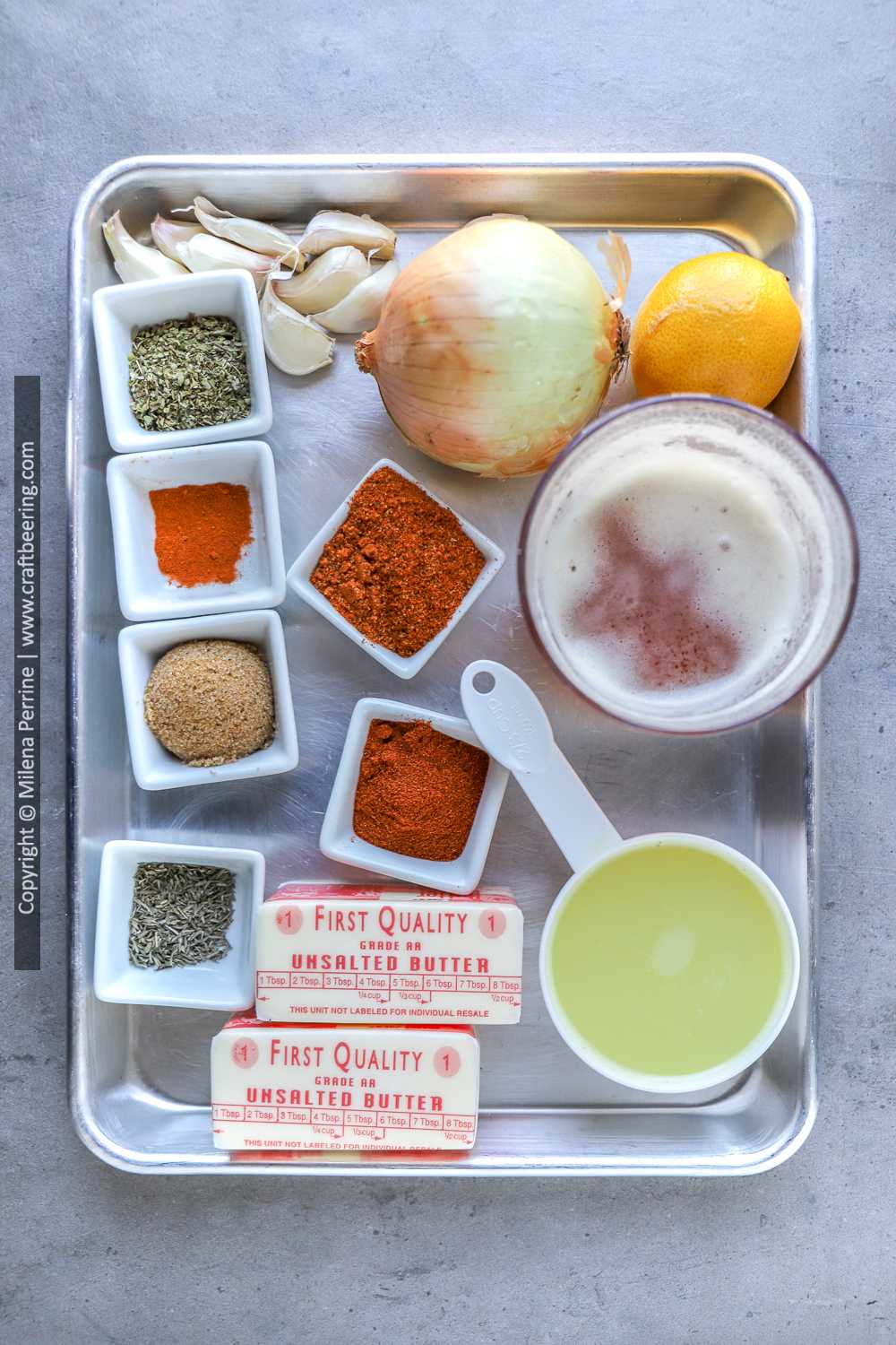 Ingredients for seafood boil sauce (very similar to bloves sauce)
