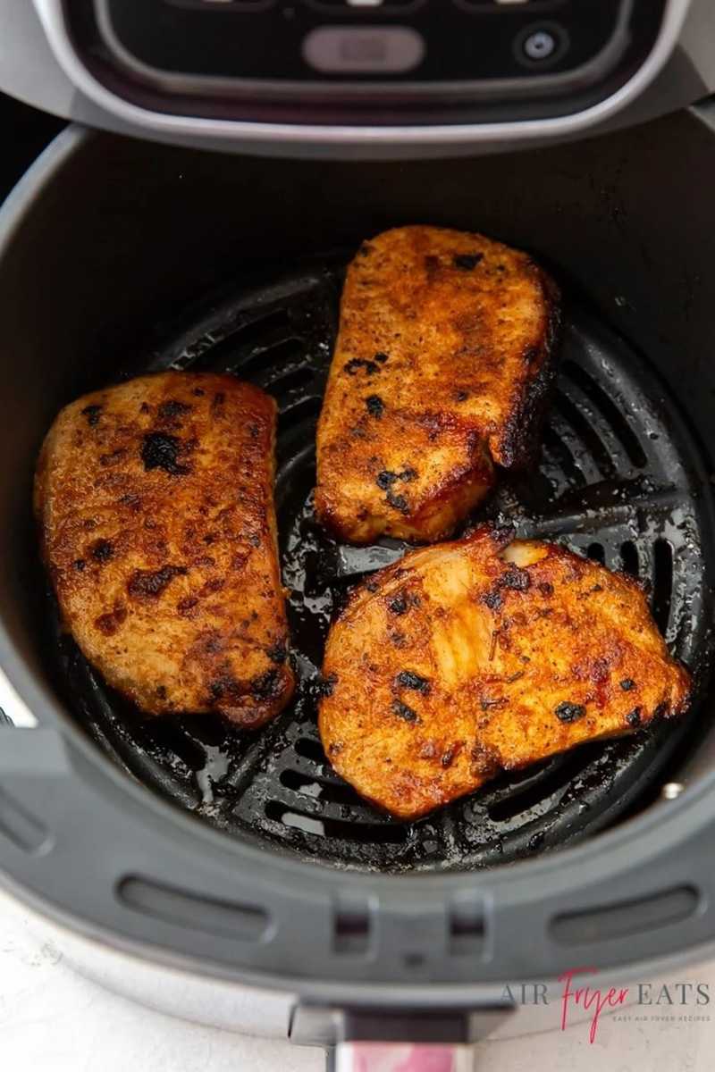 Air fried pork chops