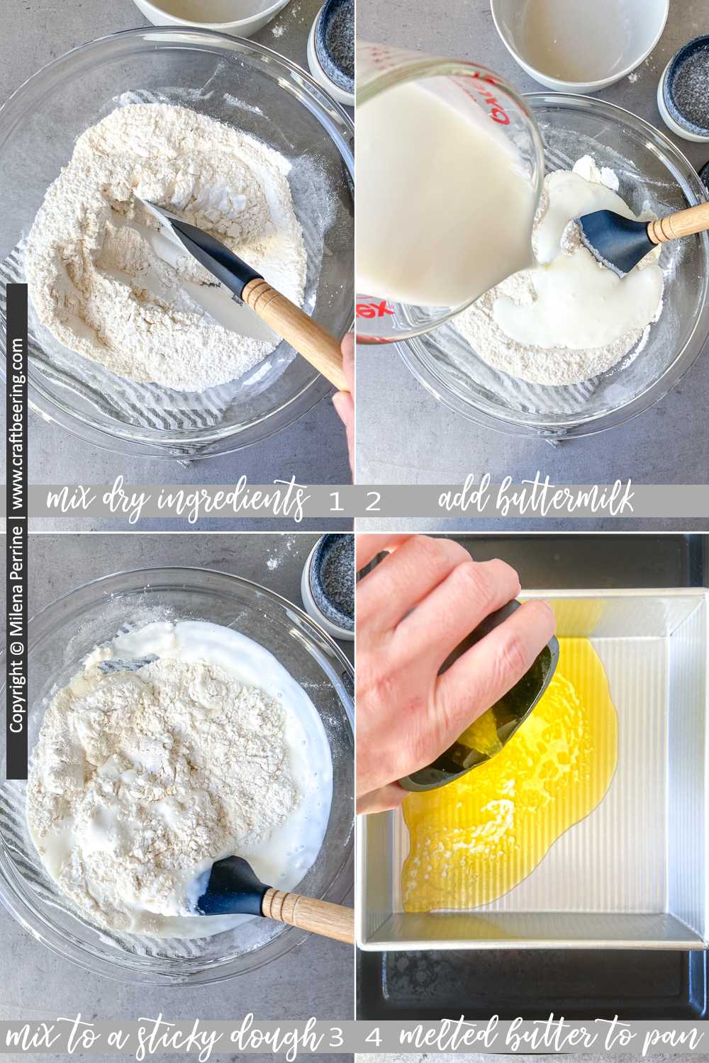 How to make butter swim biscuits - collage 1