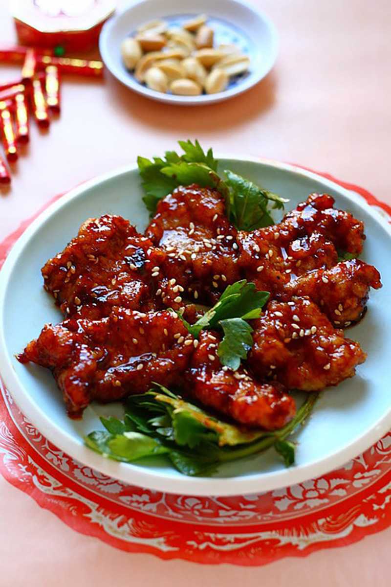 Peking pork chops
