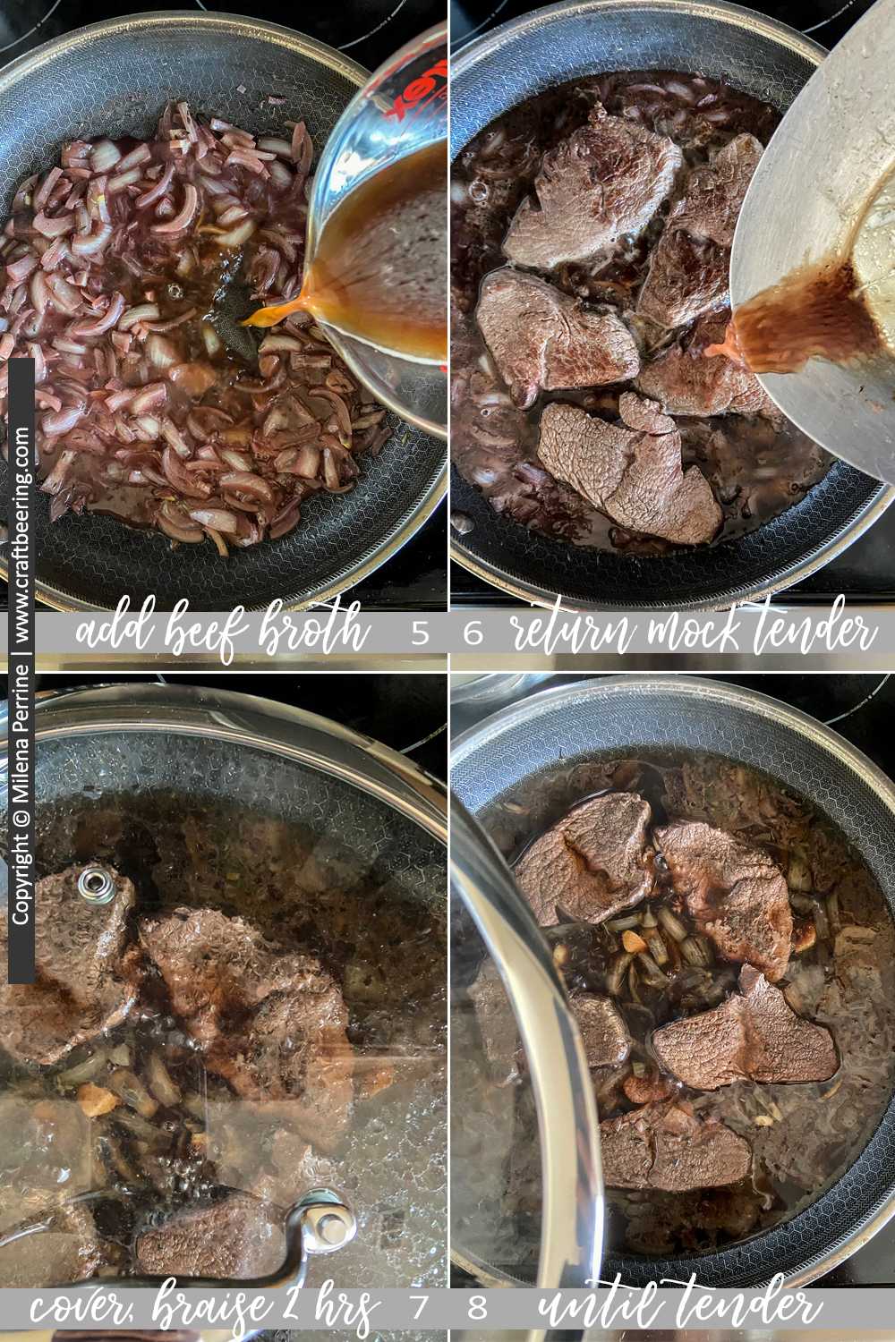 Step-by-step pictures to cook mock tender steak 2. 